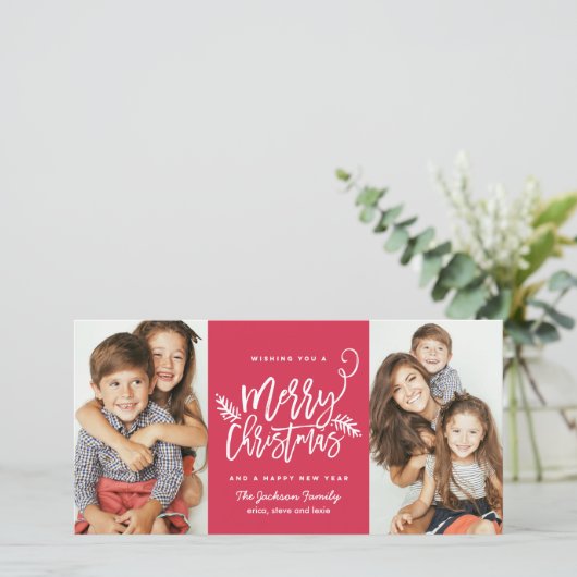 ブラシモダンスクリプトクリスマスホリデー2 – フォトレッド シーズンカード (スタンド正面)