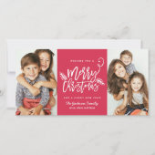 ブラシモダンスクリプトクリスマスホリデー2 – フォトレッド シーズンカード (正面)