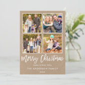 ブラシモダンスクリプトクリスマス4フォトクラフト シーズンカード (スタンド正面)