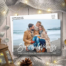 ブラシモダンスクリプトシーズ&グリーティングホリデー ポストカード