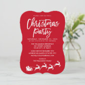 ブラシモダンスクリプトスターサンタクリスマスパーティー 招待状 (スタンド正面)