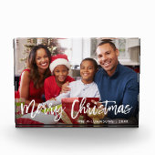 ブラシモダンスクリプトスターメリークリスマスファミリー フォトブロック (正面)