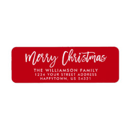 ブラシモダンスクリプトスターメリークリスマスファミリー ラベル