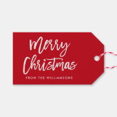 ブラシモダンスクリプトスターメリークリスマス ギフトタグ (正面(横))