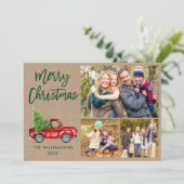 ブラシモダンスクリプトトラック3フォトクリスマスクラフト シーズンカード (スタンド正面)