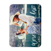 ブラシモダンスクリプトノットを結ぶ日付を保存 マグネット (縦)