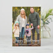 ブラシモダンスクリプトハッピーサンクスギビング写真 シーズンカード (スタンド正面)