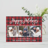 ブラシモダンスクリプトハッピーホリデー3フォトプレイド シーズンカード (スタンド正面)