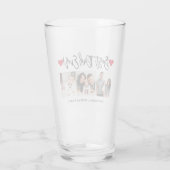 ブラシモダンスクリプトハート3最高の写真パパEver タンブラーグラス (裏面)