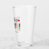 ブラシモダンスクリプトハート3最高の写真パパEver タンブラーグラス (左)