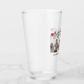 ブラシモダンスクリプトハート3最高の写真パパEver タンブラーグラス (右)