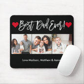 ブラシモダンスクリプトハート3枚の写真最高のパパEver マウスパッド (マウス)