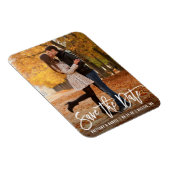 ブラシモダンスクリプトフォト日付の保存 マグネット (右側)