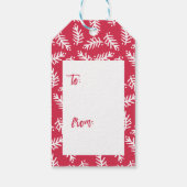 ブラシモダンスクリプトブライトクリスマスギフトラベル赤 ギフトタグ (裏面)