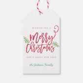 ブラシモダンスクリプトブライトクリスマスプレゼントラベル ギフトタグ (正面)