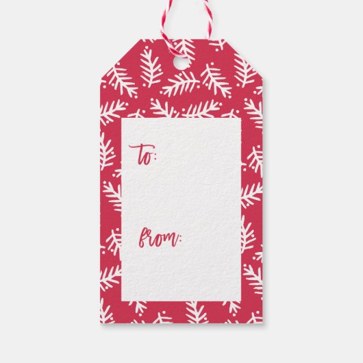 ブラシモダンスクリプトブライトクリスマスプレゼントラベル ギフトタグ (裏面)