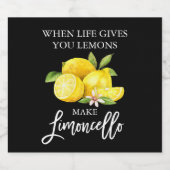 ブラシモダンスクリプトブラックリモンチェロレモン リキュールボトルラベル (シングルラベル)