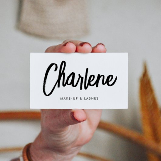 ブラシモダンスクリプトメイクアップアーティストの名刺 名刺