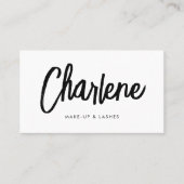 ブラシモダンスクリプトメイクアップアーティストの名刺 名刺 (正面)