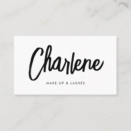 ブラシモダンスクリプトメイクアップアーティストの名刺 名刺 (正面)