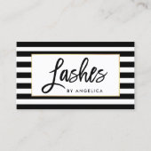 ブラシモダンスクリプトメイクアップアーティストラッシュストライプの 名刺 (正面)