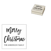 ブラシモダンスクリプトメリークリスマススター ラバースタンプ (押印)