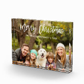 ブラシモダンスクリプトメリークリスマスファミリー フォトブロック (右)