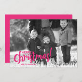ブラシモダンスクリプトメリークリスマスフォトカード シーズンカード (正面/裏面)