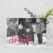 ブラシモダンスクリプトメリークリスマスフォトカード シーズンカード (スタンド正面)