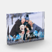 ブラシモダンスクリプトメリークリスマスフォトブロック フォトブロック (左)