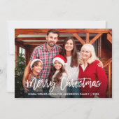 ブラシモダンスクリプトメリークリスマス4枚 シーズンカード (正面)