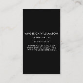 ブラシモダンスクリプトラッシュメイクアップアーティストフォト 名刺 (裏面)