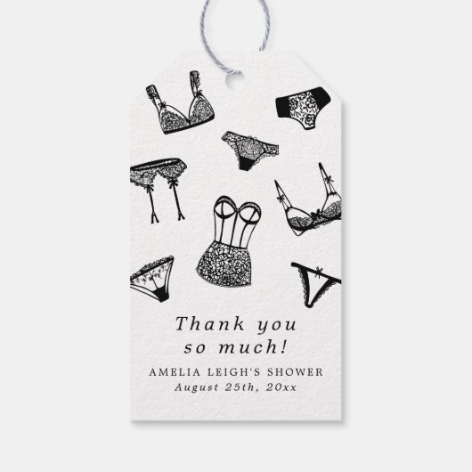 ブラシモダンスクリプトランジェリーブライダルシャワー ギフトタグ (裏面)
