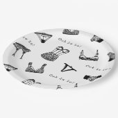 ブラシモダンスクリプトランジェリーブライダルシャワー ペーパープレート (アングル)