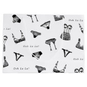 ブラシモダンスクリプトランジェリーブライダルシャワー ラージペーパーバッグ (裏面)