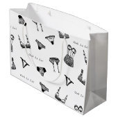 ブラシモダンスクリプトランジェリーブライダルシャワー ラージペーパーバッグ (裏面アングル)