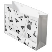 ブラシモダンスクリプトランジェリーブライダルシャワー ラージペーパーバッグ (正面アングル)