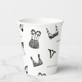 ブラシモダンスクリプトランジェリーブライダルシャワー 紙コップ (正面)