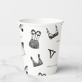 ブラシモダンスクリプトランジェリーブライダルシャワー 紙コップ