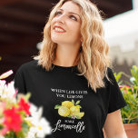 ブラシモダンスクリプトリモンチェロレモンブラック Tシャツ<br><div class="desc">Brush モダン Script Water Color LemonsライフがLimoncelloブラックTシ与えャツを作る時</div>