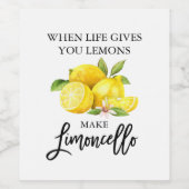 ブラシモダンスクリプトリモンチェロレモンボトルラベル ワインラベル (シングルラベル)