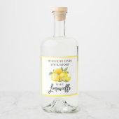 ブラシモダンスクリプトリモンチェロレモン リキュールボトルラベル (正面)