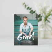 ブラシモダンスクリプト写真の卒業 ポストカード (スタンド正面)