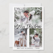 ブラシモダンスクリプト写真メリークリスマス シーズンカード (正面)