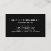 ブラシモダンスクリプト写真BW写真 名刺 (裏面)