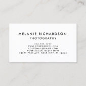 ブラシモダンスクリプト写真W 名刺 (裏面)