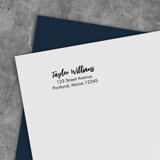 ブラシモダンスクリプト名差出人住所 セルフインキングスタンプ