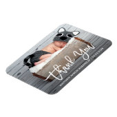 ブラシモダンスクリプト新生児ありがとうございました マグネット (左側)