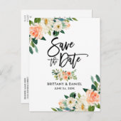 ブラシモダンスクリプト日付の保存サンゴフローラ 案内ポストカード (正面/裏面)