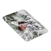 ブラシモダンスクリプト日付の写真Bを保存 マグネット (右側)